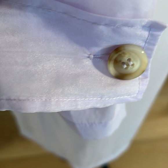 Anthropologie DOLAN Sheer Tulle Trench Coat NEW size LARGE Lavender - Picture 9 of 10